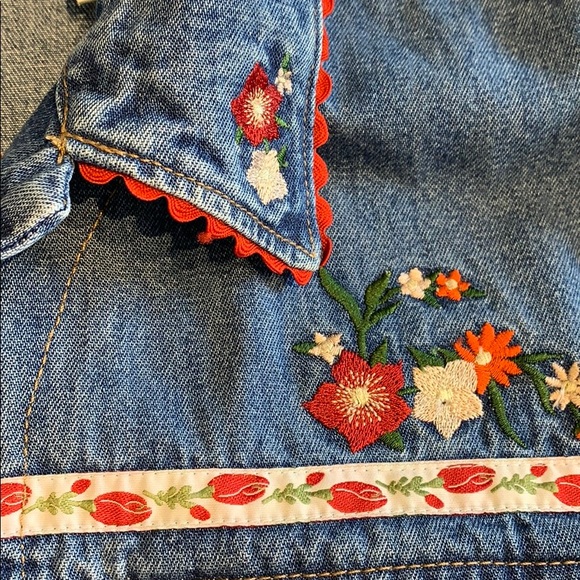 Bill Blass Vintage Embroidery Jeans Jacket - Picture 3 of 4